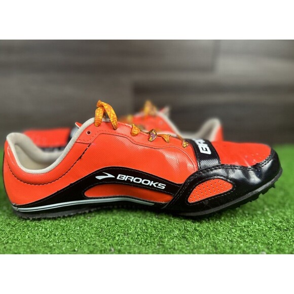 Brooks Women's PR Sprint 11.38 Fiery Coral Spikes Running Shoes. Size 8‎ - Picture 2 of 7
